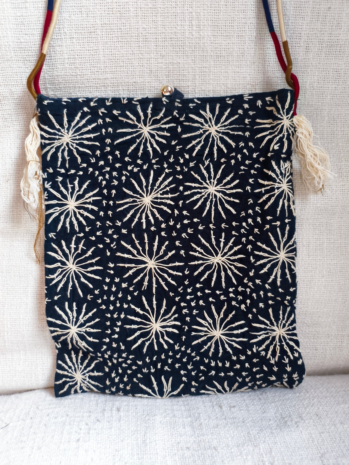 BIG STAR - Elegant Embroided Bag - Unique Handcraft - Hmong Thaïland