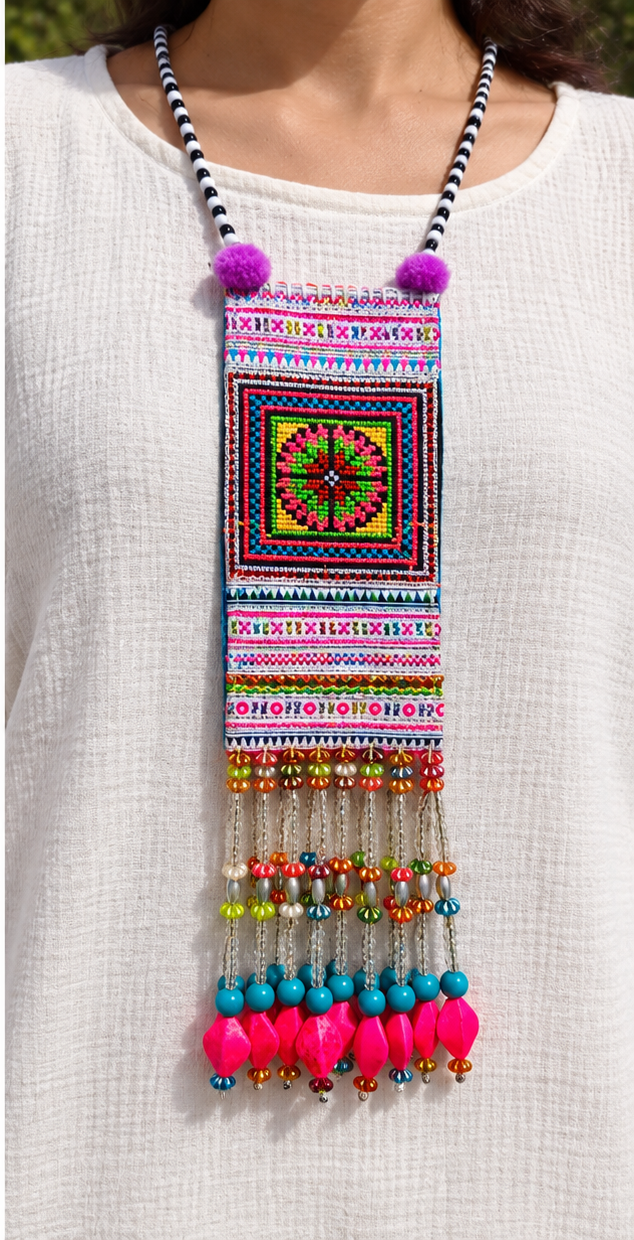 KIRA - Colorful Embroided Necklace