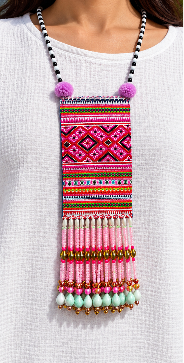 KIRA - Colorful Embroided Necklace