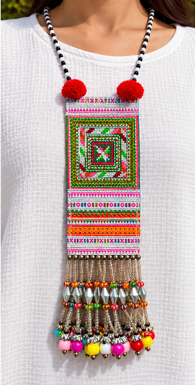 KIRA - Colorful Embroided Necklace